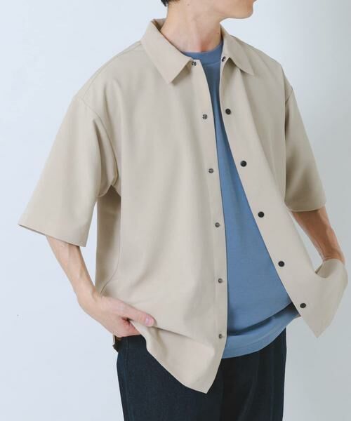 URBAN RESEARCH ITEMS / アーバンリサーチ アイテムズ シャツ・ブラウス | 2wayストレッチスナップ半袖シャツ（ベージュ）