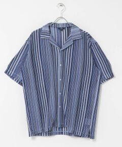 URBAN RESEARCH ITEMS / アーバンリサーチ アイテムズ シャツ・ブラウス | マルチストライプレースオープンカラーショートスリーブシャツ