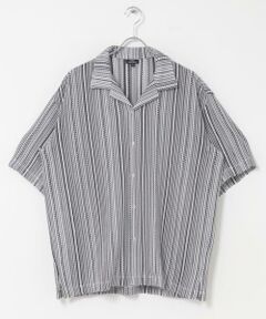 URBAN RESEARCH ITEMS / アーバンリサーチ アイテムズ シャツ・ブラウス | マルチストライプレースオープンカラーショートスリーブシャツ