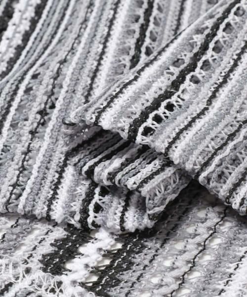 URBAN RESEARCH ITEMS / アーバンリサーチ アイテムズ シャツ・ブラウス | マルチストライプレースオープンカラーショートスリーブシャツ | 詳細9