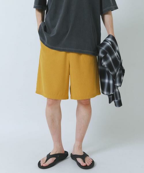 URBAN RESEARCH ITEMS / アーバンリサーチ アイテムズ ショート・ハーフ・半端丈パンツ | サマーコーデュロイ イージーショーツ（マスタード）