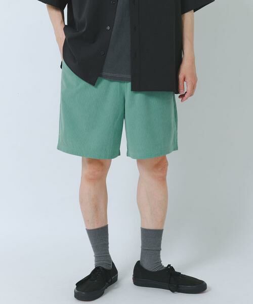 URBAN RESEARCH ITEMS / アーバンリサーチ アイテムズ ショート・ハーフ・半端丈パンツ | サマーコーデュロイ イージーショーツ（ミント）