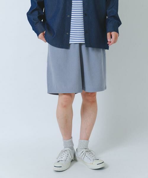 URBAN RESEARCH ITEMS / アーバンリサーチ アイテムズ ショート・ハーフ・半端丈パンツ | サマーコーデュロイ イージーショーツ（ブルー）