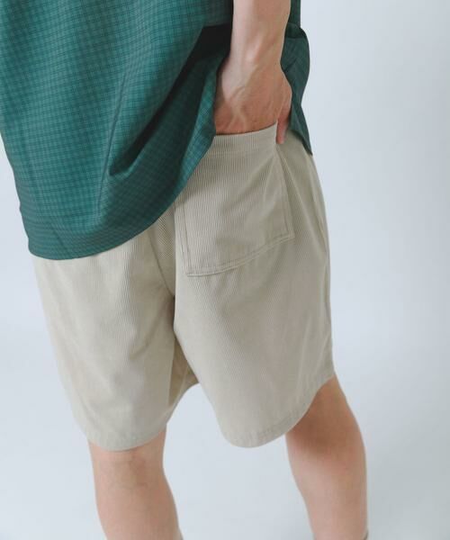 URBAN RESEARCH ITEMS / アーバンリサーチ アイテムズ ショート・ハーフ・半端丈パンツ | サマーコーデュロイ イージーショーツ（ベージュ）