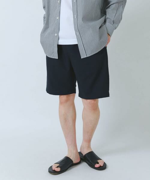URBAN RESEARCH ITEMS / アーバンリサーチ アイテムズ ショート・ハーフ・半端丈パンツ | 多機能 ウエスト切替 イージーショーツ（ネイビー）