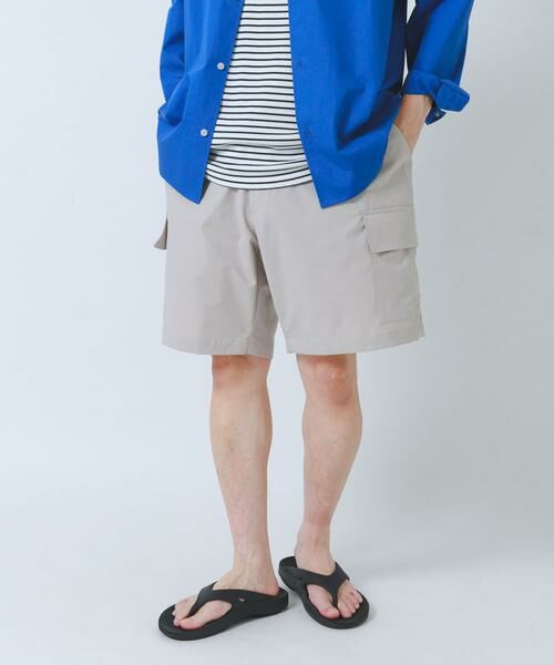 URBAN RESEARCH ITEMS / アーバンリサーチ アイテムズ ショート・ハーフ・半端丈パンツ | 高機能 ウエストイージー カーゴショーツ（アイボリー）