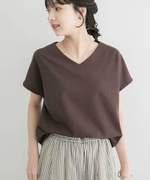 URBAN RESEARCH ITEMS / アーバンリサーチ アイテムズ Tシャツ | カットミラノフレンチプルオーバー（ブラウン）