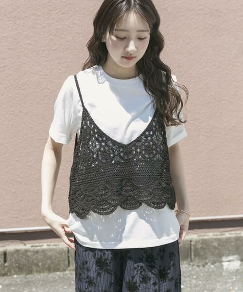 URBAN RESEARCH ITEMS / アーバンリサーチ アイテムズ Tシャツ | ニットビスチェTシャツセット | 詳細1