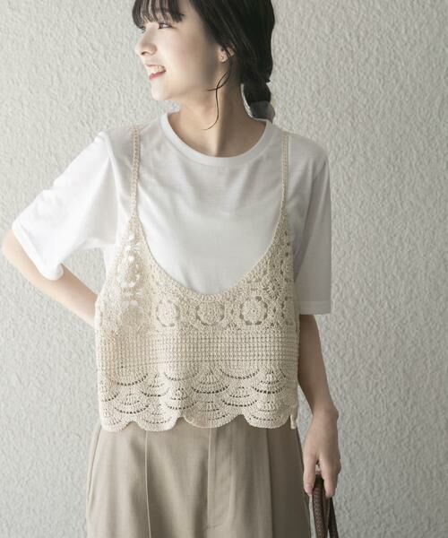 URBAN RESEARCH ITEMS / アーバンリサーチ アイテムズ Tシャツ | ニットビスチェTシャツセット（ライトベージュ）