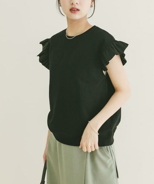 URBAN RESEARCH ITEMS / アーバンリサーチ アイテムズ Tシャツ | 袖フリルミニ裏毛Tシャツ | 詳細1