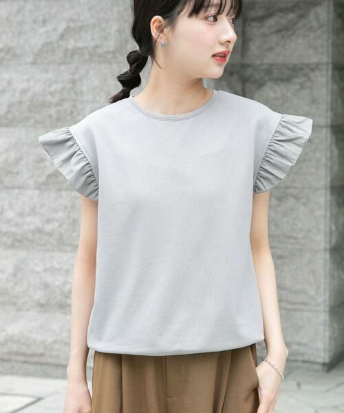 URBAN RESEARCH ITEMS / アーバンリサーチ アイテムズ Tシャツ | 袖フリルミニ裏毛Tシャツ | 詳細9