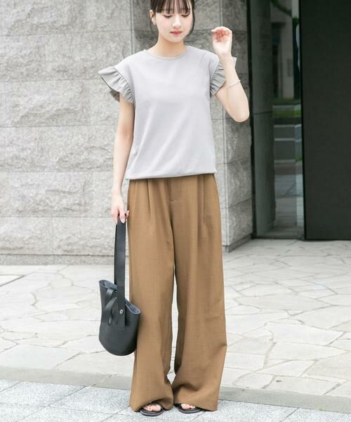 URBAN RESEARCH ITEMS / アーバンリサーチ アイテムズ Tシャツ | 袖フリルミニ裏毛Tシャツ | 詳細13