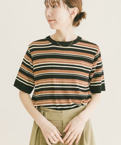 URBAN RESEARCH ITEMS / アーバンリサーチ アイテムズ ニット・セーター | マルチボーダー半袖ニット | 詳細3