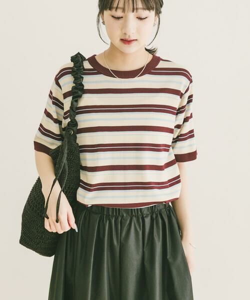 URBAN RESEARCH ITEMS / アーバンリサーチ アイテムズ ニット・セーター | マルチボーダー半袖ニット | 詳細17