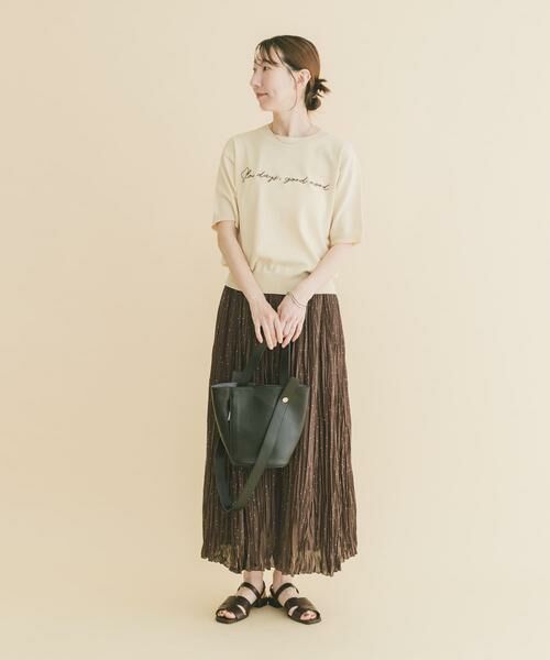 URBAN RESEARCH ITEMS / アーバンリサーチ アイテムズ ニット・セーター | 半袖ロゴニット | 詳細3