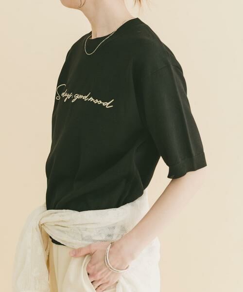 URBAN RESEARCH ITEMS / アーバンリサーチ アイテムズ ニット・セーター | 半袖ロゴニット | 詳細7