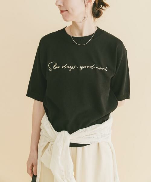 URBAN RESEARCH ITEMS / アーバンリサーチ アイテムズ ニット・セーター | 半袖ロゴニット | 詳細8