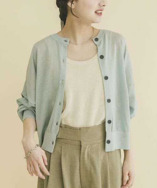 URBAN RESEARCH ITEMS / アーバンリサーチ アイテムズ カーディガン・ボレロ | エアリークルーネックカーディガン | 詳細1