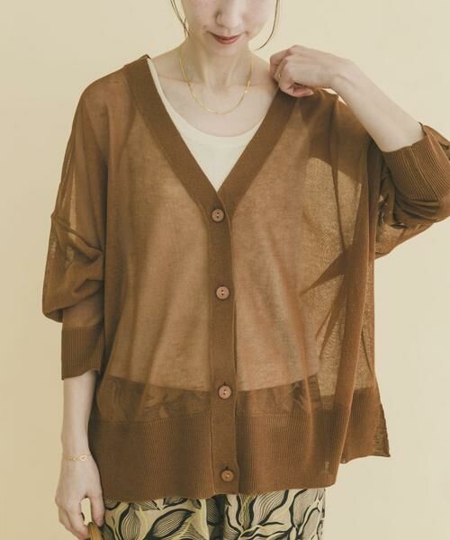 URBAN RESEARCH ITEMS / アーバンリサーチ アイテムズ カーディガン・ボレロ | シアーVネックニットカーデ | 詳細1