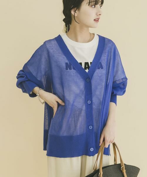 URBAN RESEARCH ITEMS / アーバンリサーチ アイテムズ カーディガン・ボレロ | シアーVネックニットカーデ | 詳細13