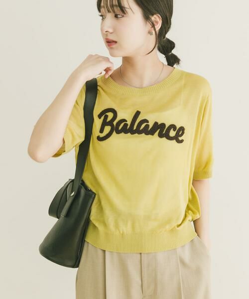 URBAN RESEARCH ITEMS / アーバンリサーチ アイテムズ ニット・セーター | シアーハンソデロゴニット（イエロー）