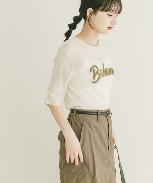 URBAN RESEARCH ITEMS / アーバンリサーチ アイテムズ ニット・セーター | シアーハンソデロゴニット | 詳細17