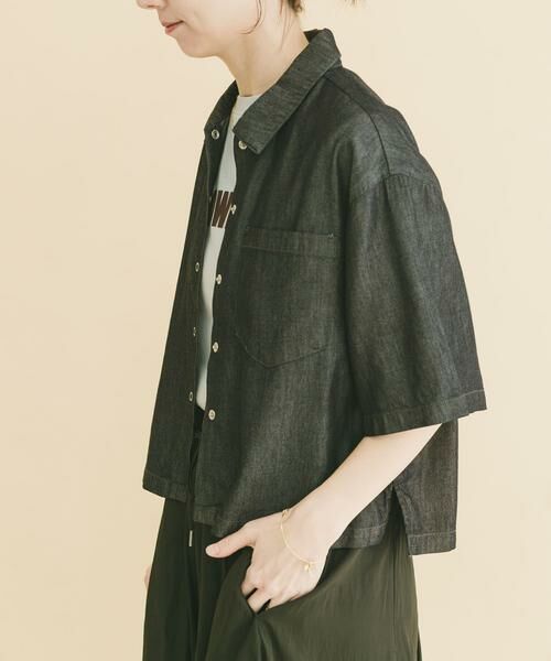 URBAN RESEARCH ITEMS / アーバンリサーチ アイテムズ シャツ・ブラウス | レーヨンデニム半袖シャツ | 詳細2