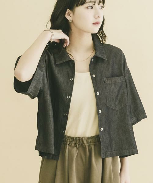 URBAN RESEARCH ITEMS / アーバンリサーチ アイテムズ シャツ・ブラウス | レーヨンデニム半袖シャツ | 詳細8