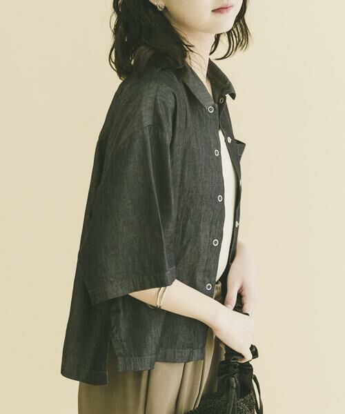 URBAN RESEARCH ITEMS / アーバンリサーチ アイテムズ シャツ・ブラウス | レーヨンデニム半袖シャツ | 詳細9