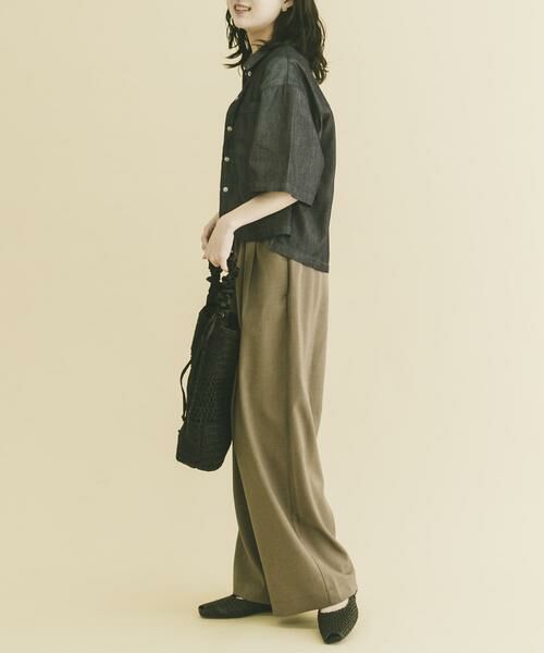 URBAN RESEARCH ITEMS / アーバンリサーチ アイテムズ シャツ・ブラウス | レーヨンデニム半袖シャツ | 詳細12