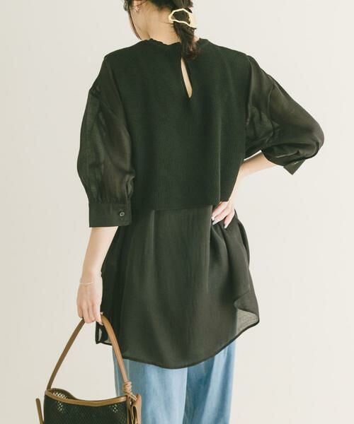 URBAN RESEARCH ITEMS / アーバンリサーチ アイテムズ シャツ・ブラウス | ニットベストドッキングシャツ | 詳細15