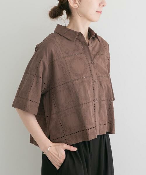 URBAN RESEARCH ITEMS / アーバンリサーチ アイテムズ シャツ・ブラウス | ブロックレースシャツ | 詳細1