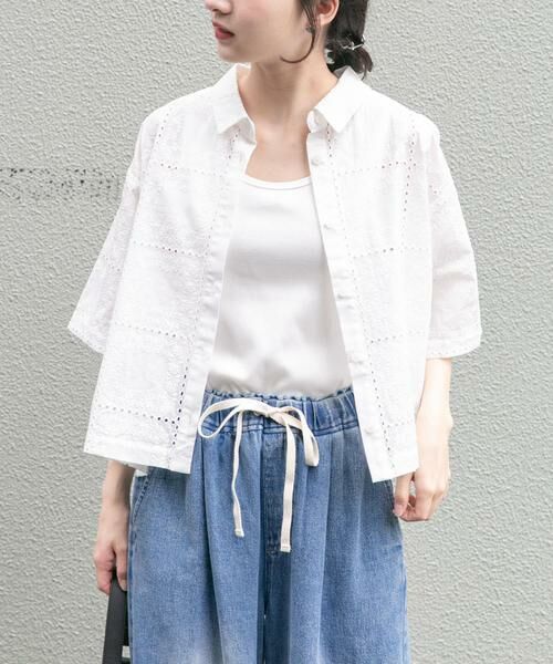 URBAN RESEARCH ITEMS / アーバンリサーチ アイテムズ シャツ・ブラウス | ブロックレースシャツ | 詳細8