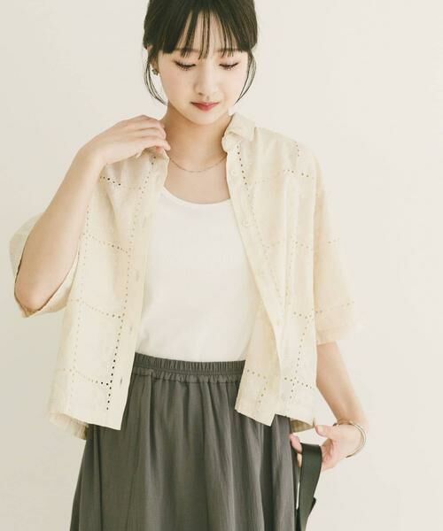 URBAN RESEARCH ITEMS / アーバンリサーチ アイテムズ シャツ・ブラウス | ブロックレースシャツ | 詳細1