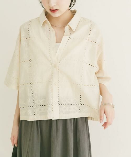 URBAN RESEARCH ITEMS / アーバンリサーチ アイテムズ シャツ・ブラウス | ブロックレースシャツ | 詳細4