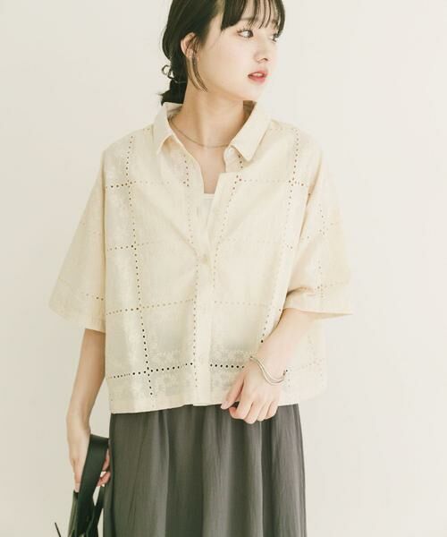 URBAN RESEARCH ITEMS / アーバンリサーチ アイテムズ シャツ・ブラウス | ブロックレースシャツ | 詳細5