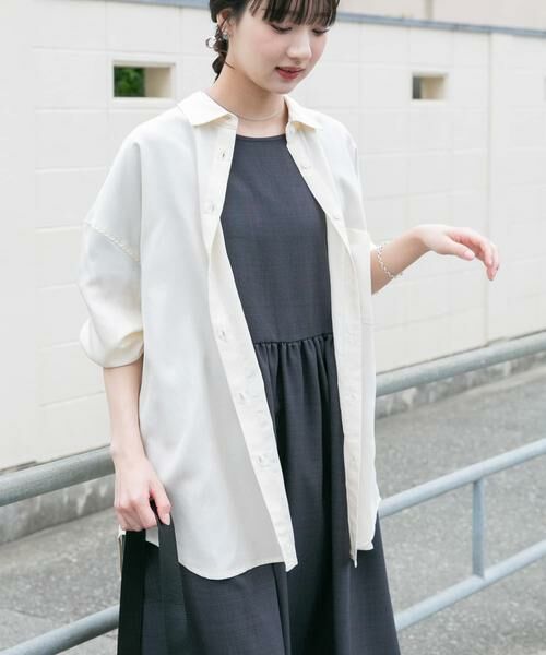 URBAN RESEARCH ITEMS / アーバンリサーチ アイテムズ シャツ・ブラウス | REFINED LINEN 2WAYシャツ（オフホワイト）