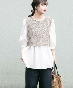 URBAN RESEARCH ITEMS / アーバンリサーチ アイテムズ シャツ・ブラウス | レースベストドッキングチュニック