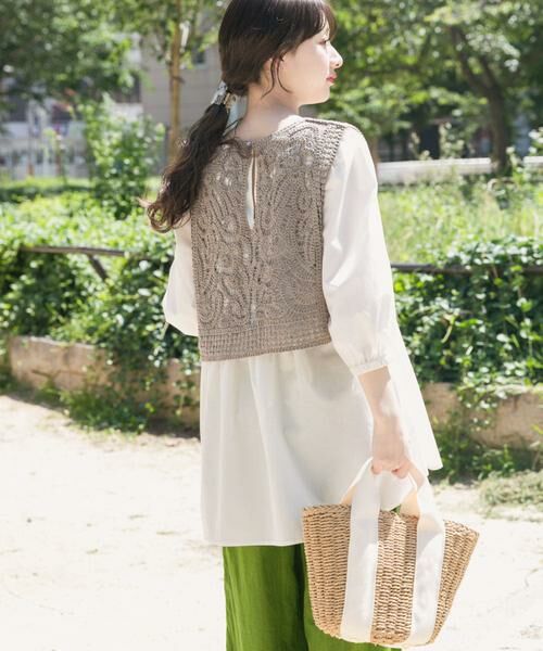 URBAN RESEARCH ITEMS / アーバンリサーチ アイテムズ シャツ・ブラウス | レースベストドッキングチュニック | 詳細12