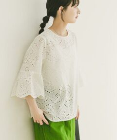 URBAN RESEARCH ITEMS / アーバンリサーチ アイテムズ シャツ・ブラウス | スカラップスリーブレースブラウス