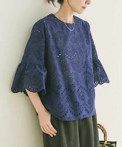 URBAN RESEARCH ITEMS / アーバンリサーチ アイテムズ シャツ・ブラウス | スカラップスリーブレースブラウス | 詳細1