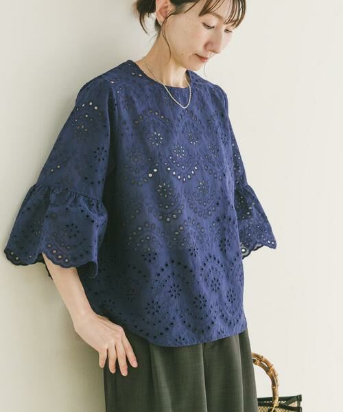 URBAN RESEARCH ITEMS / アーバンリサーチ アイテムズ シャツ・ブラウス | スカラップスリーブレースブラウス | 詳細2