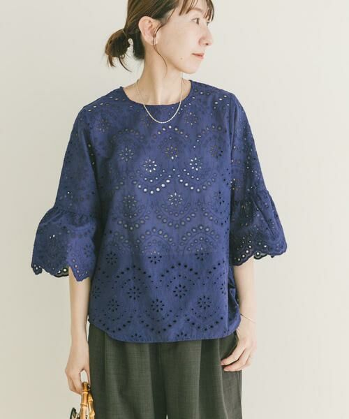 URBAN RESEARCH ITEMS / アーバンリサーチ アイテムズ シャツ・ブラウス | スカラップスリーブレースブラウス | 詳細4