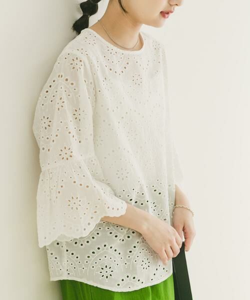 URBAN RESEARCH ITEMS / アーバンリサーチ アイテムズ シャツ・ブラウス | スカラップスリーブレースブラウス | 詳細14