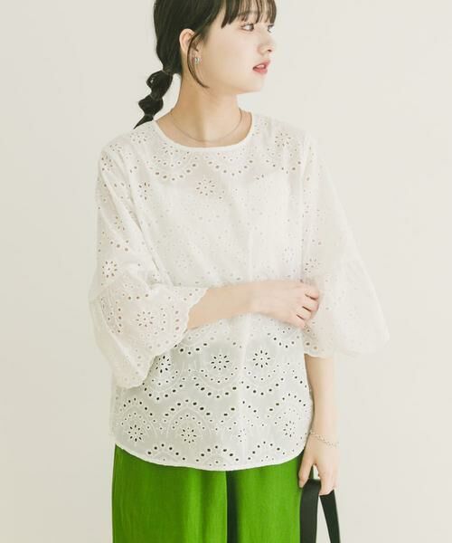 URBAN RESEARCH ITEMS / アーバンリサーチ アイテムズ シャツ・ブラウス | スカラップスリーブレースブラウス | 詳細16