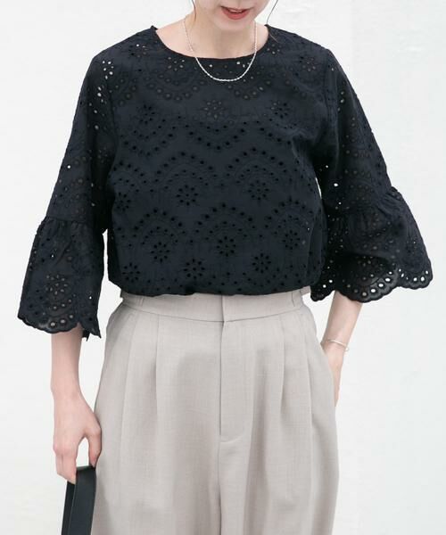 URBAN RESEARCH ITEMS / アーバンリサーチ アイテムズ シャツ・ブラウス | スカラップスリーブレースブラウス | 詳細25