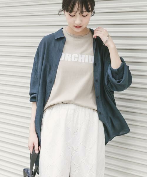 URBAN RESEARCH ITEMS / アーバンリサーチ アイテムズ シャツ・ブラウス | シアーヨウリュウシャツ（ネイビー）