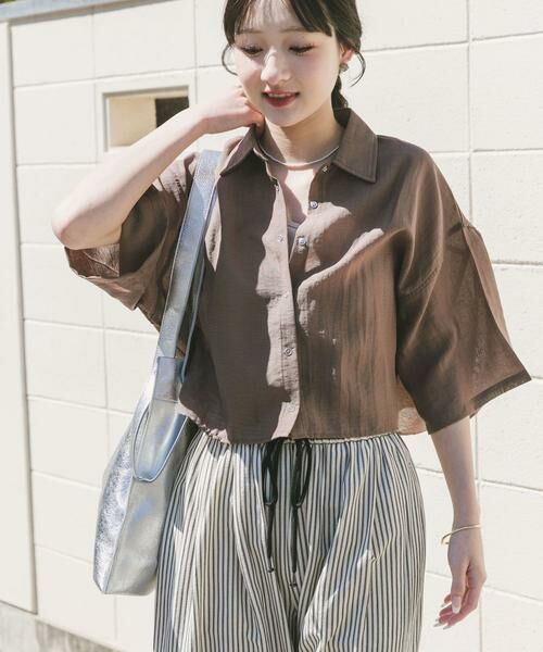 URBAN RESEARCH ITEMS / アーバンリサーチ アイテムズ シャツ・ブラウス | ドットボタンハンソデシアーシャツ | 詳細1