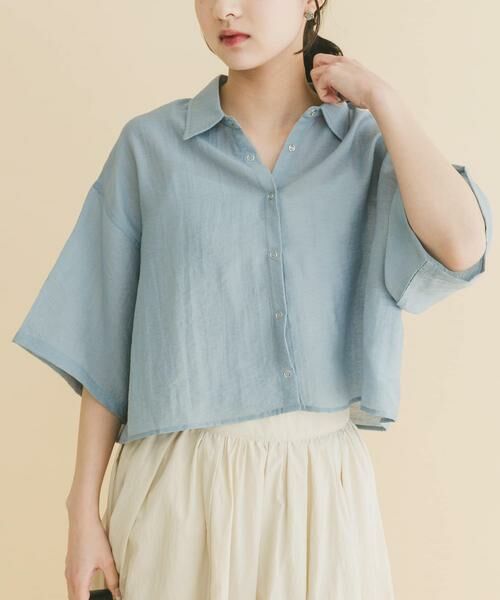 URBAN RESEARCH ITEMS / アーバンリサーチ アイテムズ シャツ・ブラウス | ドットボタンハンソデシアーシャツ | 詳細8