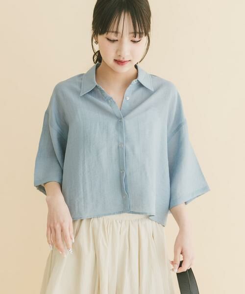 URBAN RESEARCH ITEMS / アーバンリサーチ アイテムズ シャツ・ブラウス | ドットボタンハンソデシアーシャツ | 詳細10